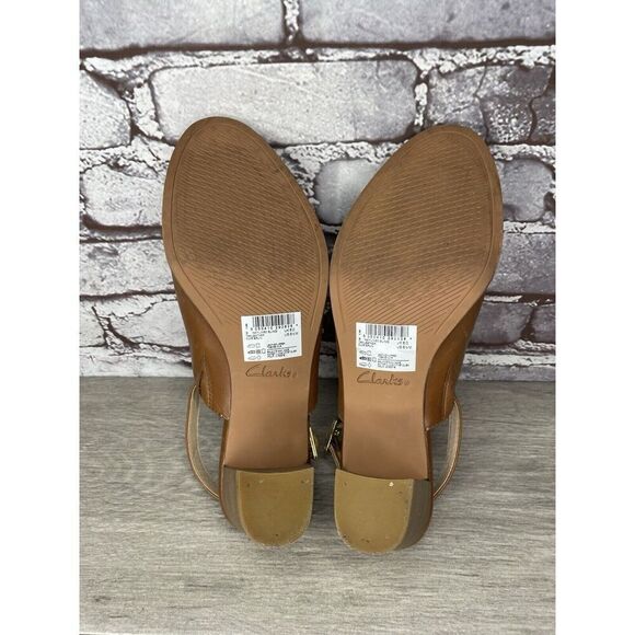 Clarks Brown Leather Casual Ankle Strap Open Toe Sandals Women Sz 8.5M US/39.5EU - Picture 9 of 16